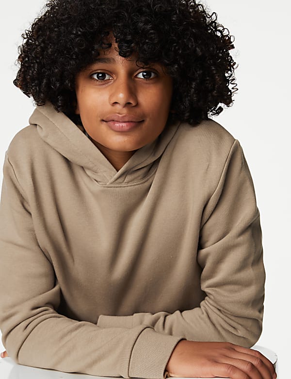 Cotton Rich Plain Hoodie (6-16 Yrs)