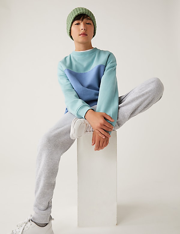Cotton Rich Colour Block Sweatshirt