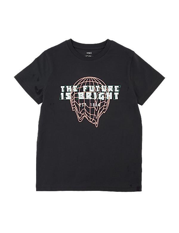 Cotton Future is Bright Slogan T-Shirt (6-16 Yrs)