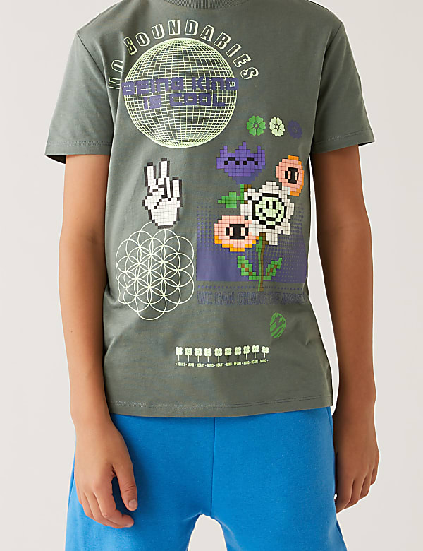Pure Cotton Patterned T-Shirt