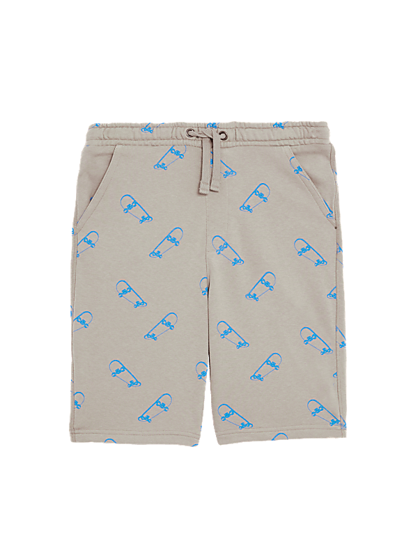 Cotton Mix Regular Fit Printed Shorts