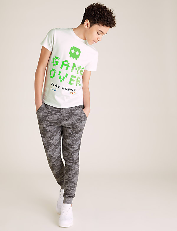 Cotton Slim Camouflage Joggers