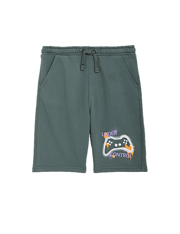 Cotton Mix Regular Fit Printed Shorts