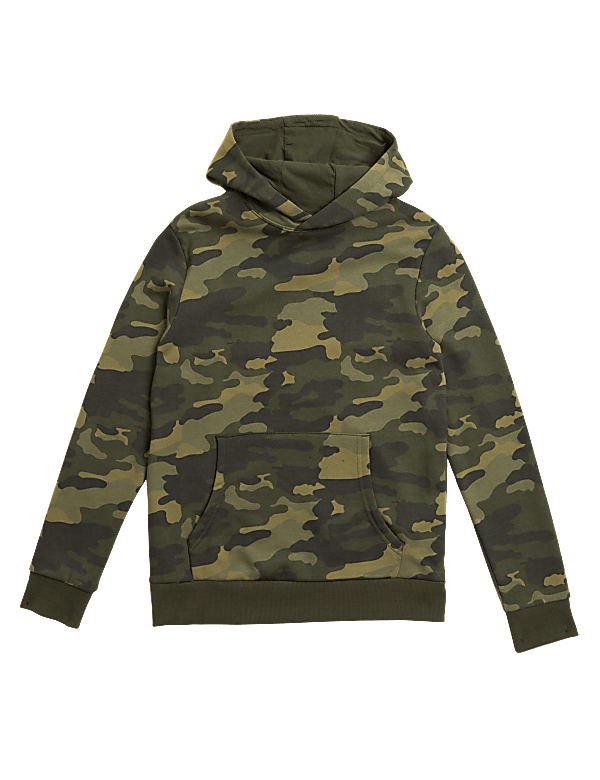 Cotton Rich Camouflage Hoodie (6-16 Yrs)