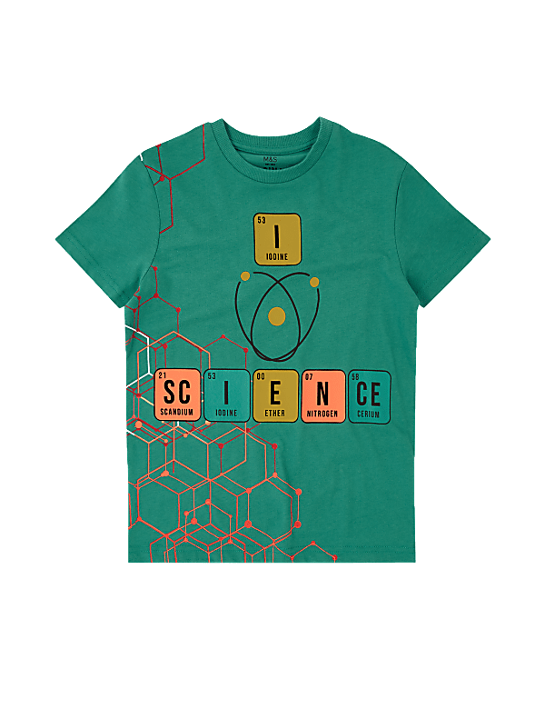 Pure Cotton Science Print T-Shirt (6-16 Yrs)