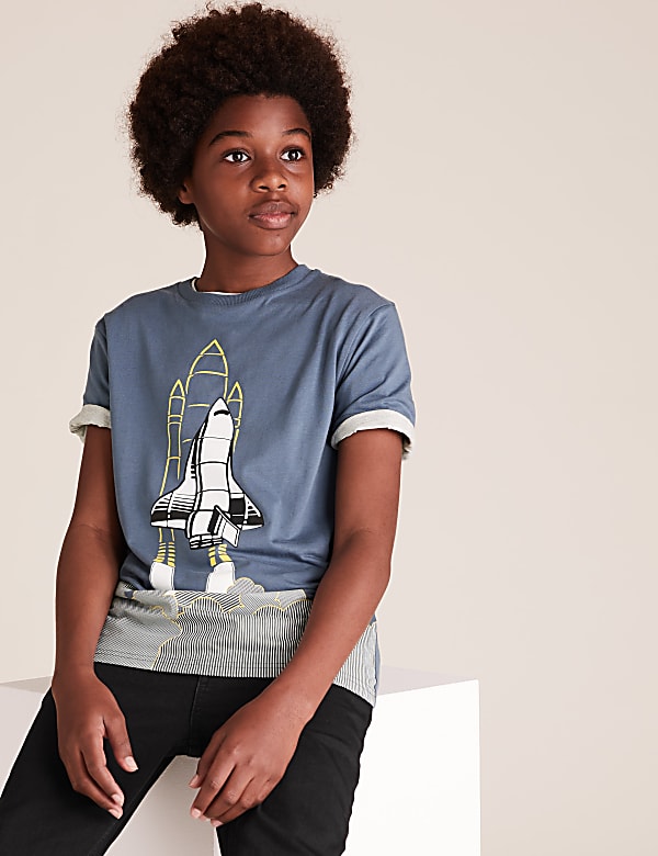 Pure Cotton Rocket T-Shirt (6-16 Yrs)