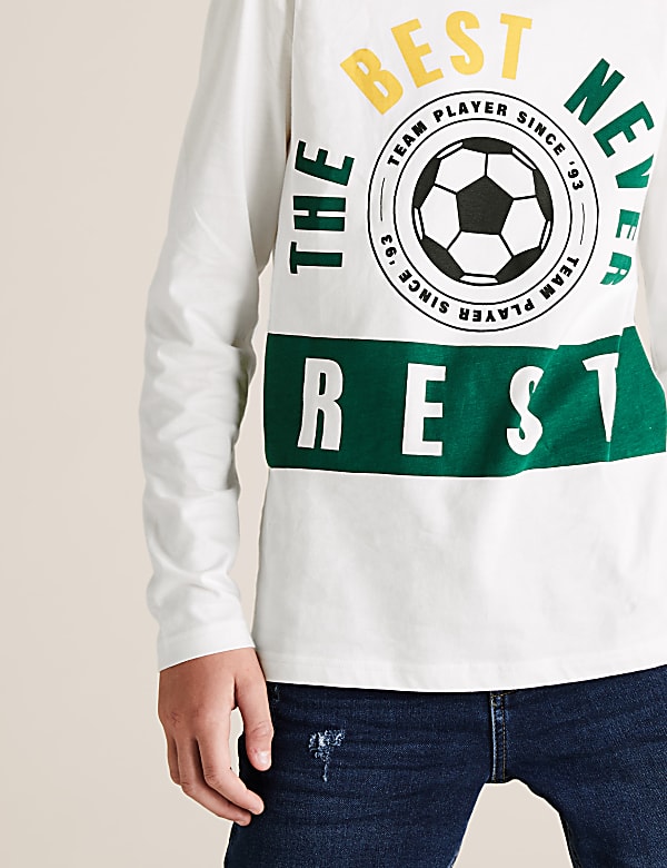 Pure Cotton Best Never Rest Slogan Top (6-16 Yrs)