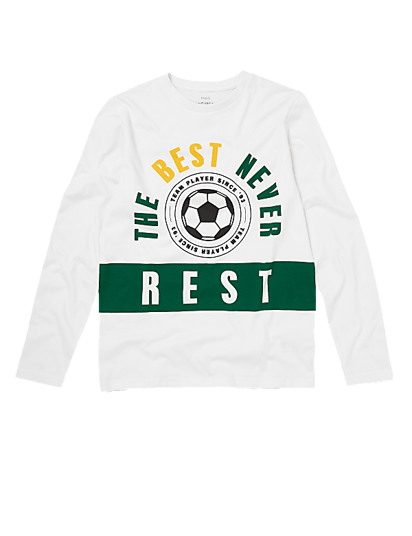 Pure Cotton Best Never Rest Slogan Top (6-16 Yrs)