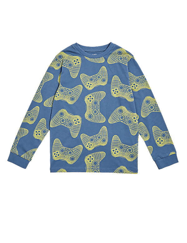 Pure Cotton Gaming Print Top (6-16 Yrs)