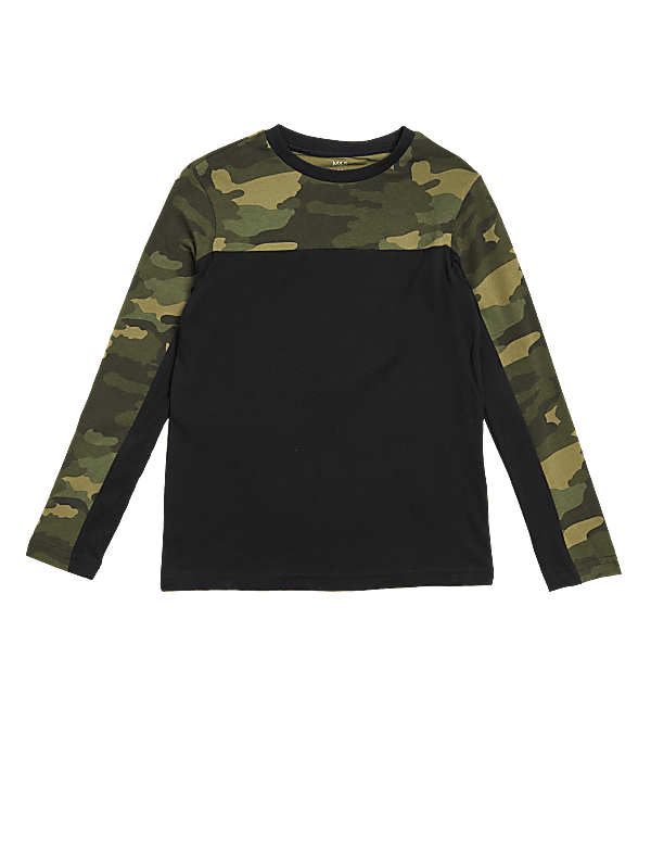 Pure Cotton Camouflage Top (6-16 Yrs)