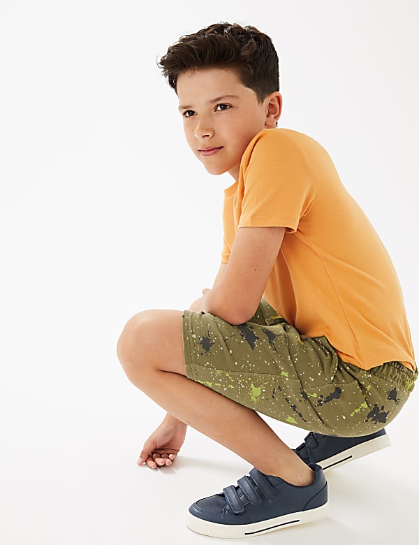 Cotton Rich Paint Splat Shorts (6-16 Yrs)