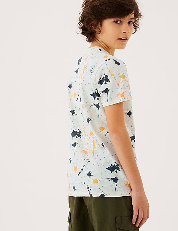 Pure Cotton Paint Splatter T-Shirt (6-16 Yrs)