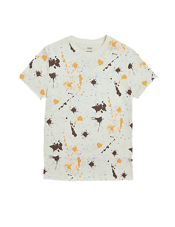 Pure Cotton Paint Splatter T-Shirt (6-16 Yrs)