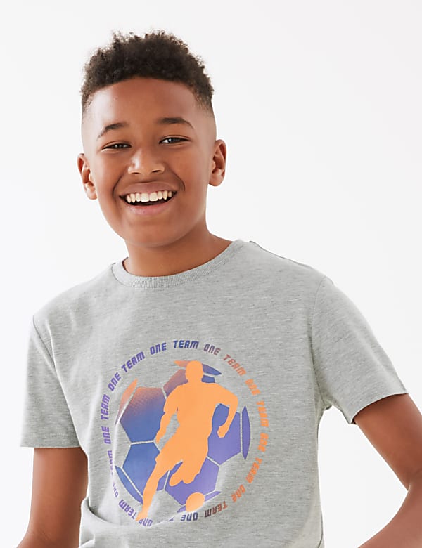 Cotton Rich Football T-Shirt (6-16 Yrs) - KR