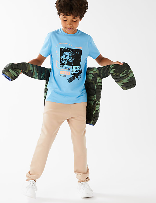 Pure Cotton Space Print T-Shirt (6-16 Yrs)