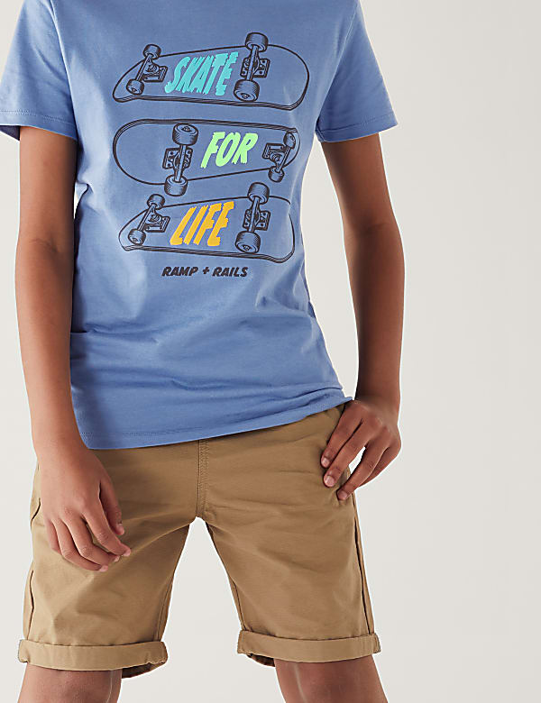 Pure Cotton Skate Print T-Shirt