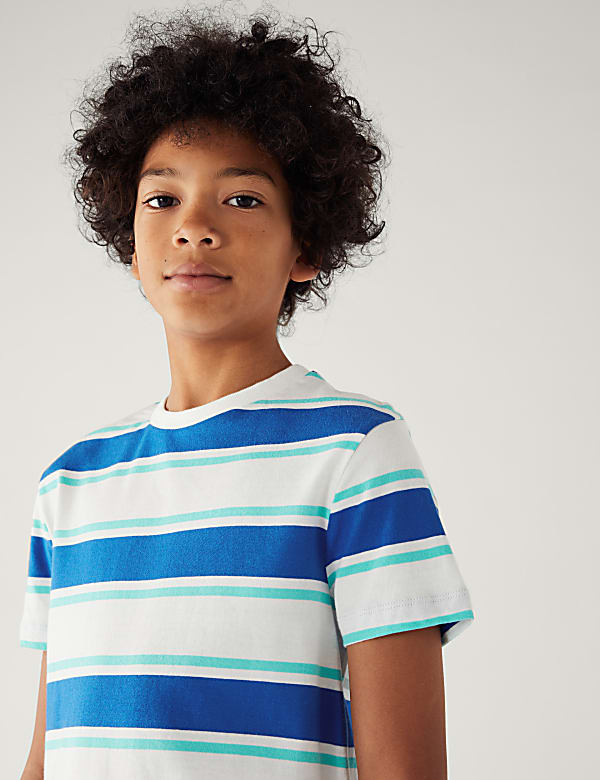 Pure Cotton Striped T-Shirt