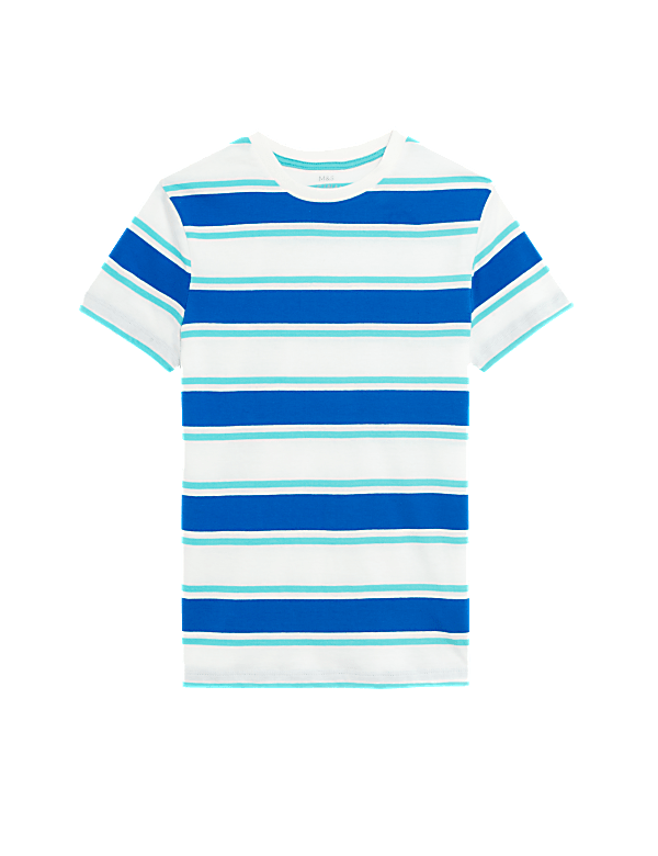 Pure Cotton Striped T-Shirt