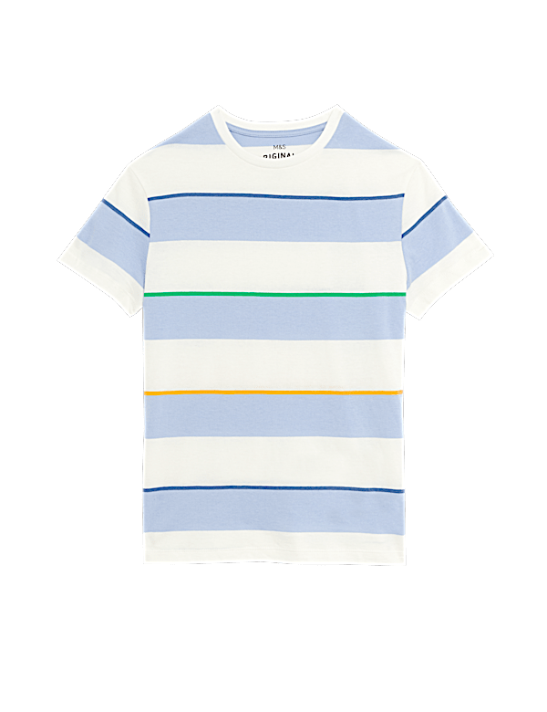 Pure Cotton Striped T-Shirt