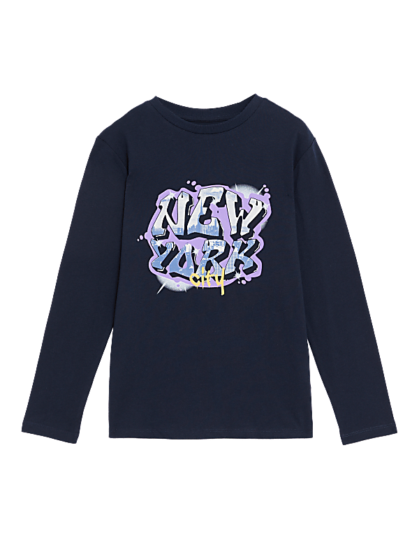 Pure Cotton New York Slogan Top