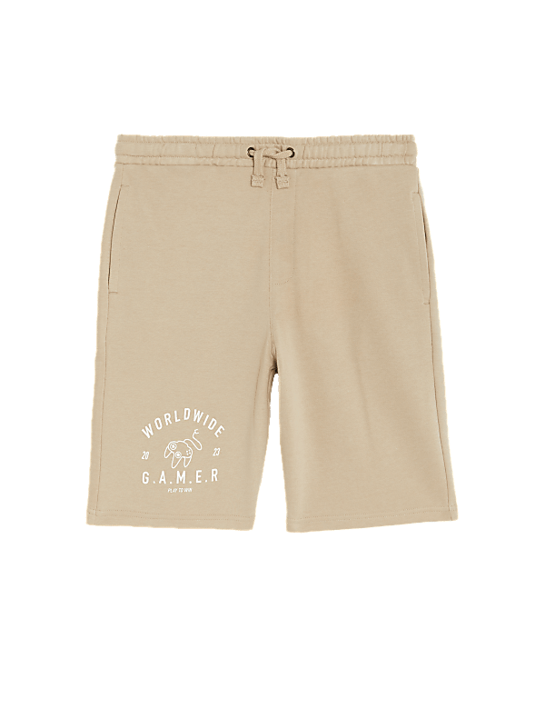 Cotton Rich Gamer Slogan Shorts
