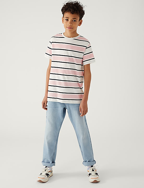 Pure Cotton Striped T-Shirt
