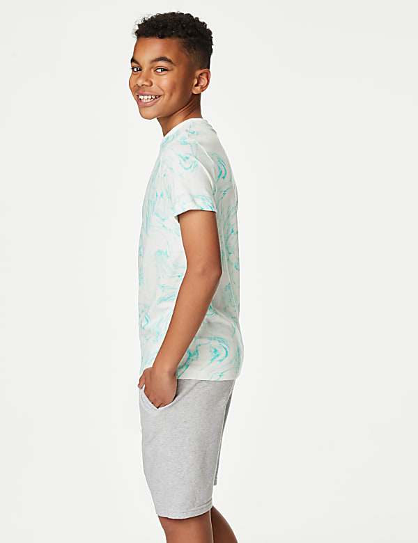 Pure Cotton Marble Print T-Shirt (6-16 Yrs)