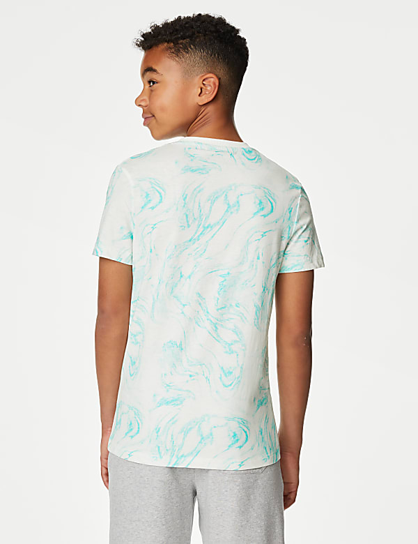 Pure Cotton Marble Print T-Shirt (6-16 Yrs)
