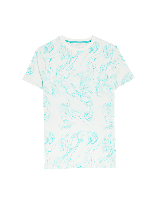 Pure Cotton Marble Print T-Shirt (6-16 Yrs)
