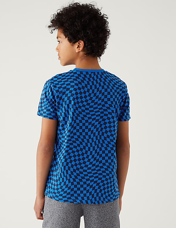Pure Cotton Checked T-Shirt