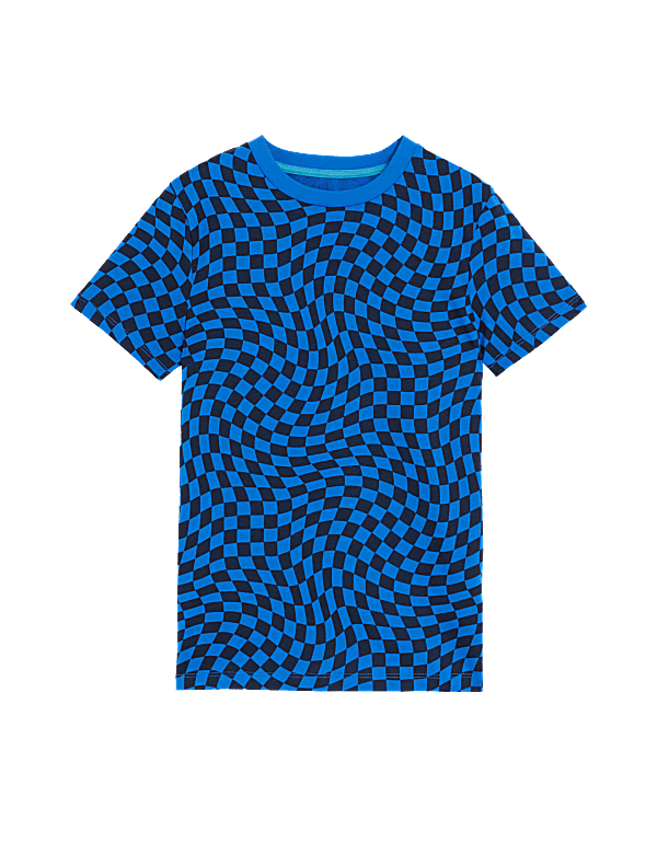 Pure Cotton Checked T-Shirt