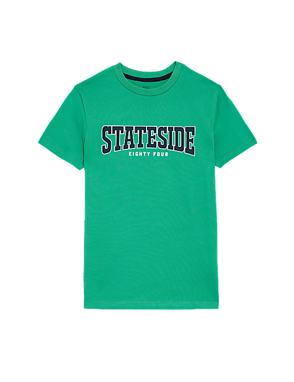 Pure Cotton Stateside Slogan T-Shirt
