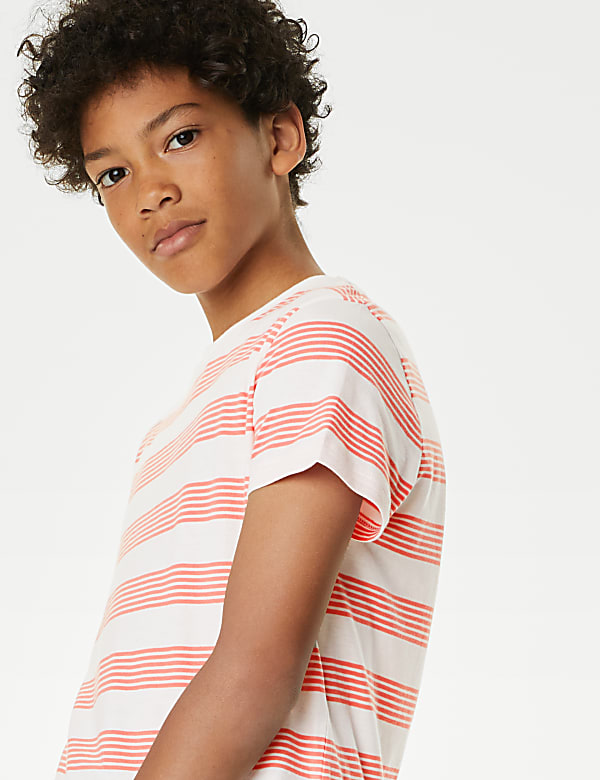 Pure Cotton Striped T-Shirt