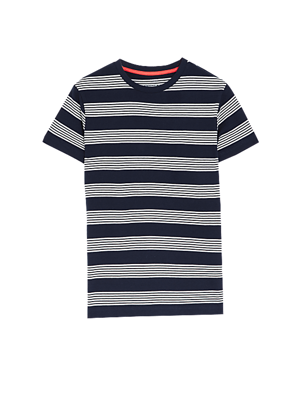 Pure Cotton Striped T-Shirt