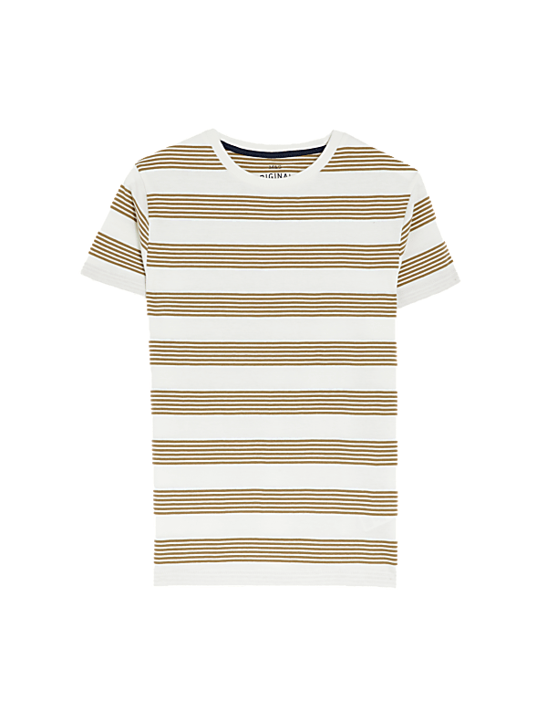 Pure Cotton Striped T-Shirt