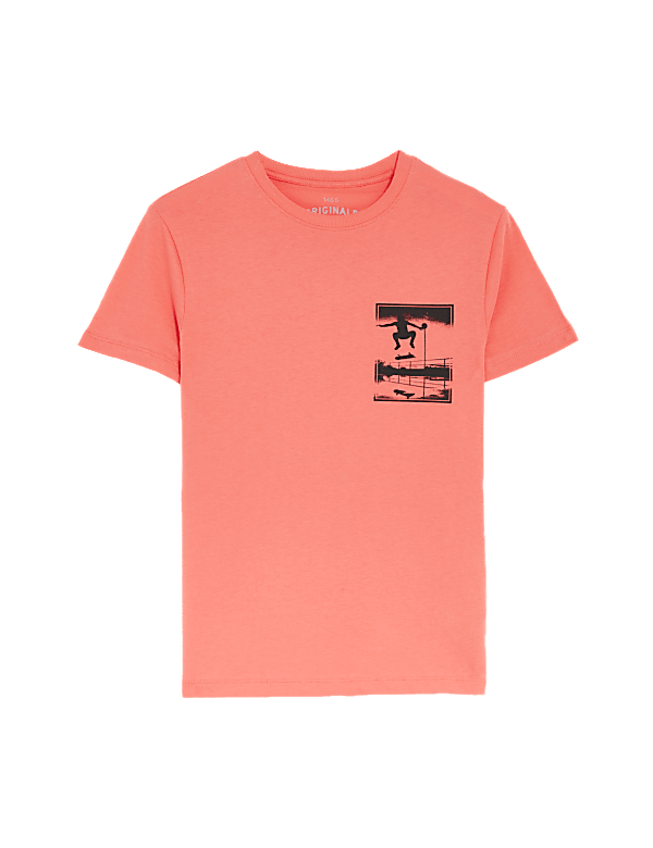 Pure Cotton Skater Print T-Shirt (6-16 Yrs)