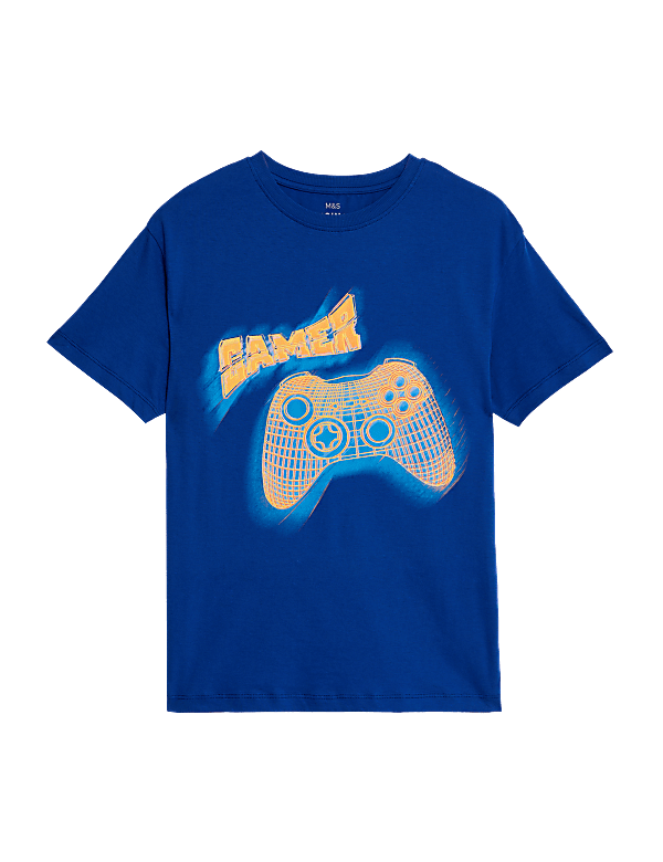 Pure Cotton Game Controller T-Shirt (6-16 Yrs)