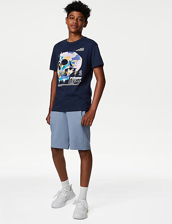 Pure Cotton Skull Print T-Shirt (6-16 Yrs)