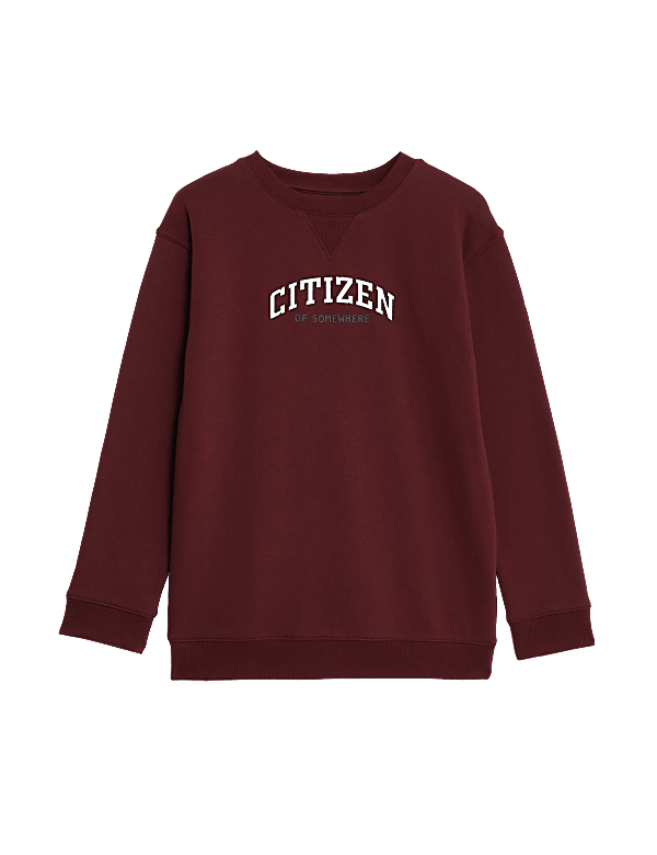Cotton Rich Slogan Sweatshirt (6-16 Yrs)