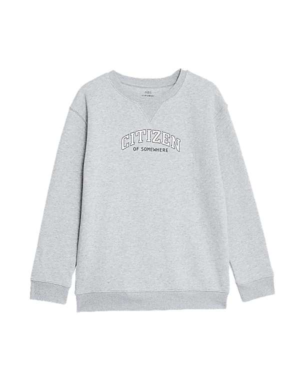 Cotton Rich Slogan Sweatshirt (6-16 Yrs)