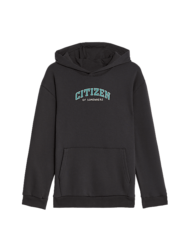 Cotton Rich Slogan Hoodie (6-16 Yrs)