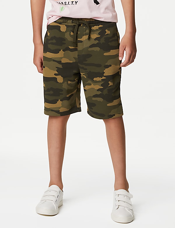 Cotton Rich Camouflage Shorts (6-16 Yrs)