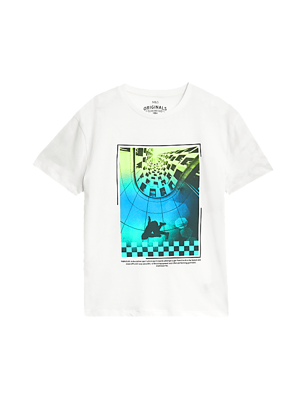 Pure Cotton Parkour Print T-Shirt (6-16 Yrs)