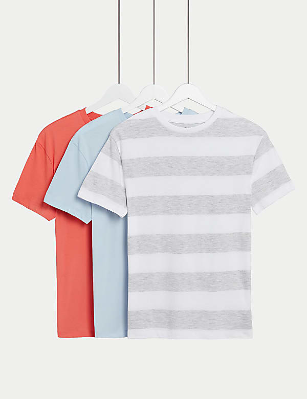 3pk Pure Cotton T-Shirts (6-16 Yrs) - NZ