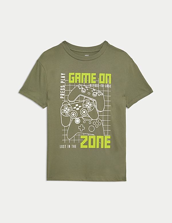 Camiseta 100% algodón con gráfico de gaming (6-16&nbsp;años) - ES