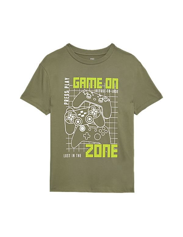 Pure Cotton Gaming Graphic T-Shirt (6-16 Yrs)