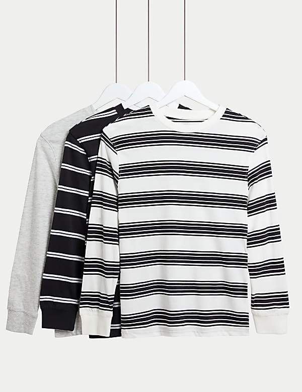 Lot de 3 tops en coton à rayures (du 6 au 16 ans) - LU