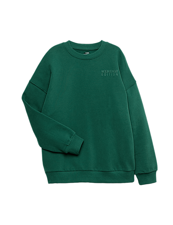 Cotton Rich Slogan Sweatshirt (6-16 Yrs)