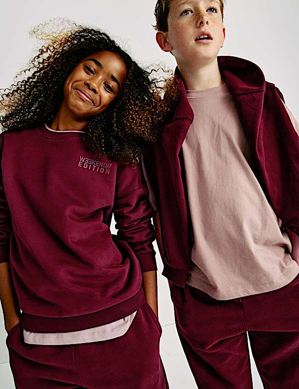 Cotton Rich Slogan Sweatshirt (6-16 Yrs)