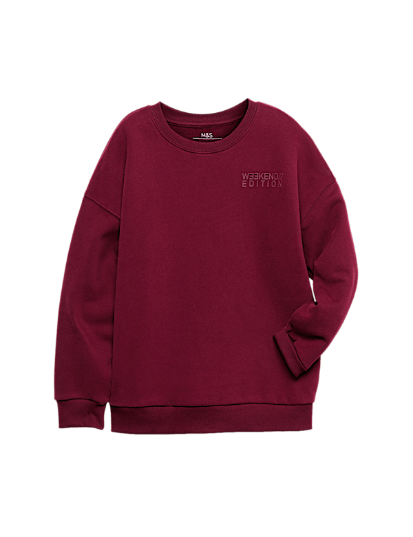 Cotton Rich Slogan Sweatshirt (6-16 Yrs)